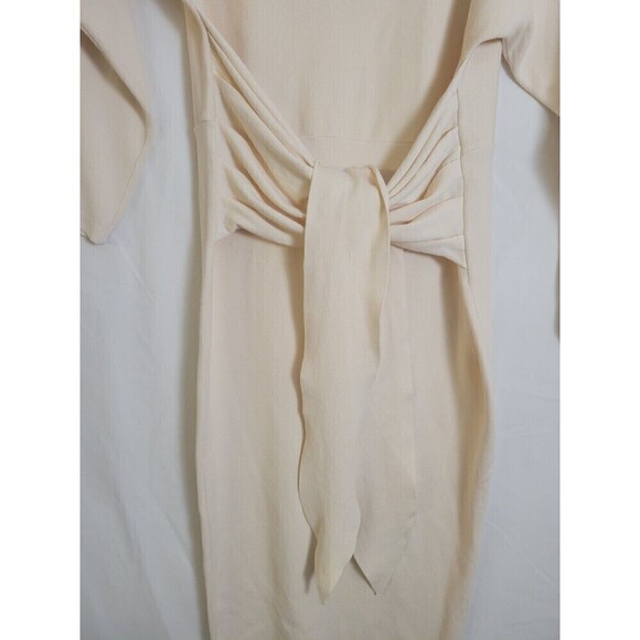 Anthropologie MABLE Size Medium Sweater Dress Cream with connected belt - Picture 2 of 6